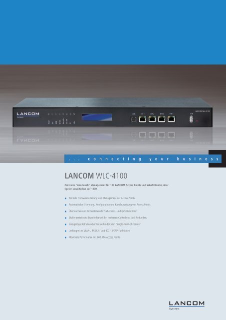 LANCOM WLC-4100 - LANCOM Systems GmbH