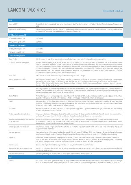 LANCOM WLC-4100 - LANCOM Systems GmbH