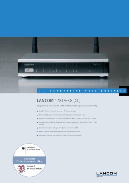 Data sheet - LANCOM Systems GmbH