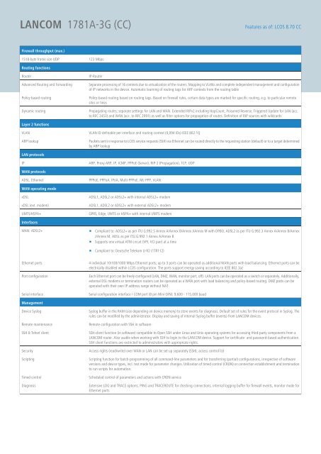 Data sheet - LANCOM Systems GmbH