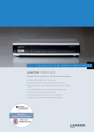 Datenblatt - LANCOM Systems GmbH