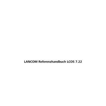 LANCOM Referenzhandbuch LCOS 7.22 - LANCOM Systems GmbH