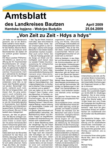 April 2009 (abl09-04.pdf | 2,01 MB) - Landkreis Bautzen