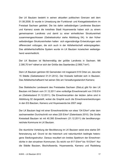 Resümee Kreislaufwirtschaftskonzept für den Landkreis Bautzen