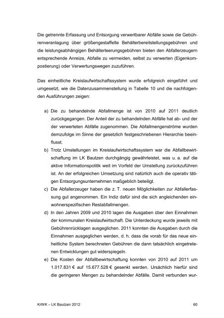 Resümee Kreislaufwirtschaftskonzept für den Landkreis Bautzen