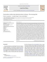 Land Use Policy Pastoralism within land administration ... - Land Portal