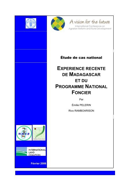 experience recente de madagascar et du programme ... - Land Portal