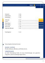 inhalt Dieses Booklet informiert Sie über: MUSEEN / locatioNS Mit ...