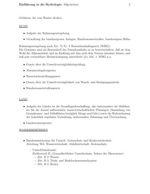 Einführung in die Hydrologie