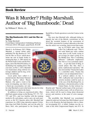 Philip Marshall, Author of 'Big Bamboozle,' - Executive Intelligence ...