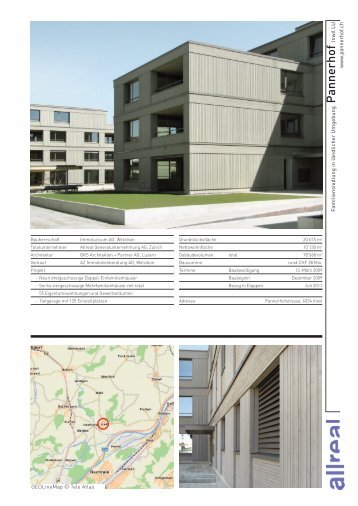 pannerhof_inwil_Allreal - Projektdatenblatt - Wohnsiedlung Altberg ...