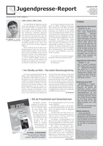 Ausgabe 4/2007 - Jugendpresse BW