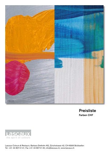 Preisliste - Lascaux Colours & Restauro