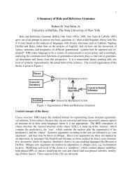 A Summary of Role and Reference Grammar