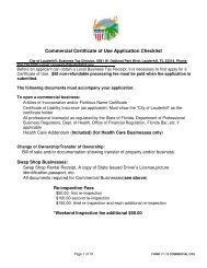 Commercial Certificate of Use Application - City of Lauderhill