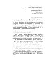 ¿QUE SON LOS GÉNEROS?* Una respuesta desde el punto de ...