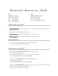 Hayward J. Benson, Jr., Ed.D. - City of Lauderhill