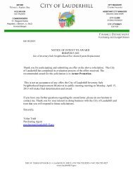 04/10/2013 NOTICE OF INTENT TO AWARD BID ... - City of Lauderhill