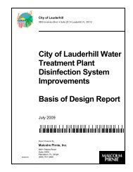 City of Lauderhill Water Treatment Plant Disinfection System ...