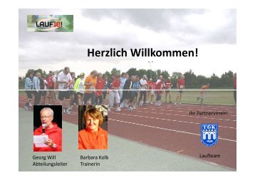 Herzlich Willkommen! - Abteilung Laufteam - Turngemeinde Kitzingen