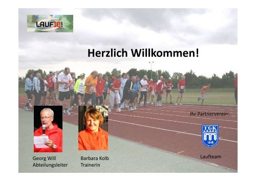 Herzlich Willkommen! - Abteilung Laufteam - Turngemeinde Kitzingen