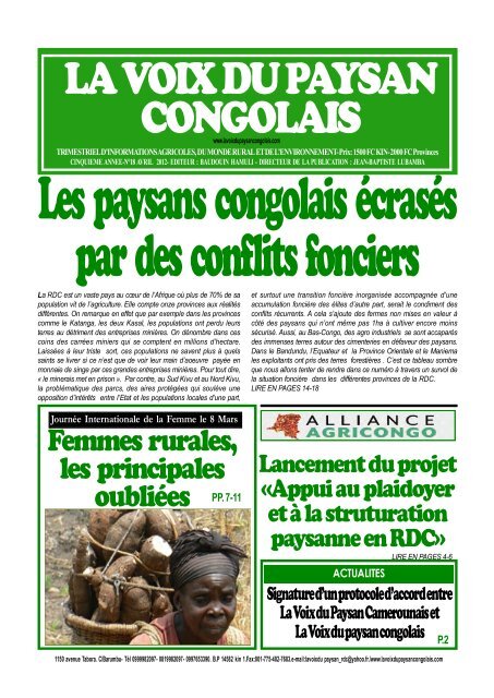 ce numéro - La voix du paysan congolais