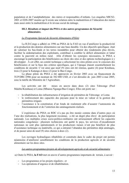 REPUBLIQUE DEMOCRATIQUE DU CONGO - La voix du paysan ...