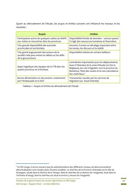 Analyse de la gouvernance du secteur Agriculture en RD Congo ...