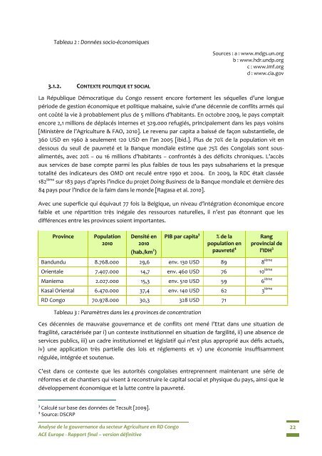 Analyse de la gouvernance du secteur Agriculture en RD Congo ...