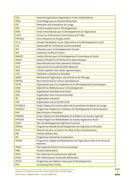 Analyse de la gouvernance du secteur Agriculture en RD Congo ...