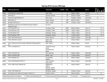 Booklet Course List - Hamline Law - Hamline University