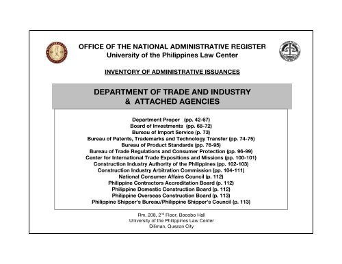 Dti with attached agencies pdf university of the philippines 