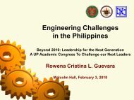 Engineering Challenges in the Philippines - University of the ...