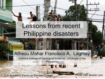 Dr. Alfredo Mahar Francisco A. Lagmay - University of the ...