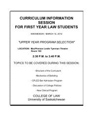 curriculum information session for first year law students