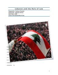Lebanon and the Rule of Law - Law Journals