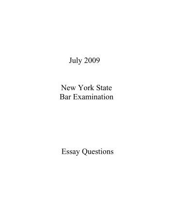 July 2012 new york bar exam essays