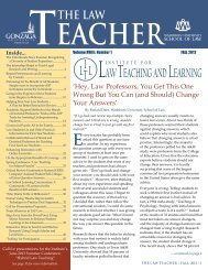 The Law Teacher - Institute for Law Teaching and Learning