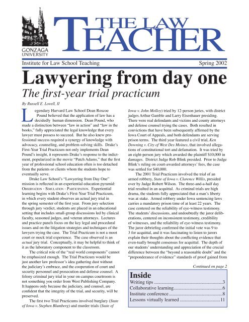 Get this issue as PDF (442 KB) - Institute for Law Teaching and ...