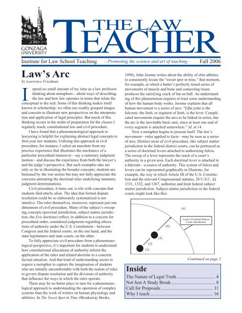 Volume 14, number 1 - Institute for Law Teaching and Learning