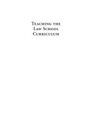 Teaching the Law School Curriculum - Institute for Law Teaching ...