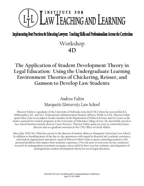 The Application of Student Development Theory in Legal Education ...