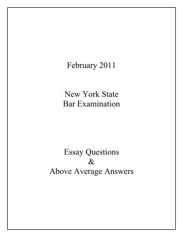 ny bar exam essays july 2013 ny bar exam essays july 2013