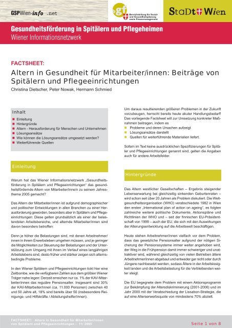 StaDt Wien - Ludwig Boltzmann Institut für Medizin- und ...