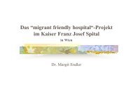 Das “migrant friendly hospital“-Projekt im Kaiser Franz Josef Spital