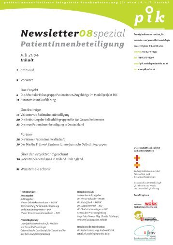 pik - Ludwig Boltzmann Institut für Medizin- und ...