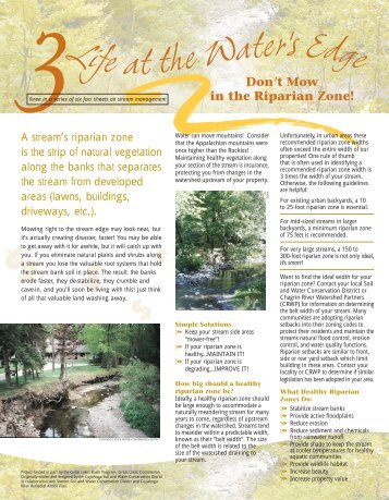 Don't Mow in the Riparian Zone - Chagrin River Watershed Partners