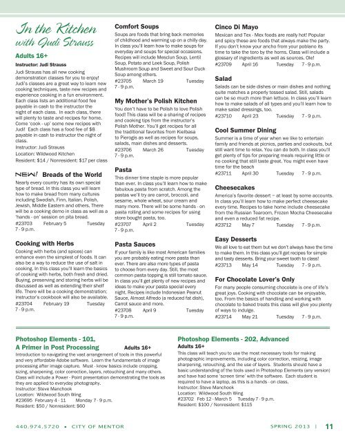 Parks & Recreation Guide - City of Mentor