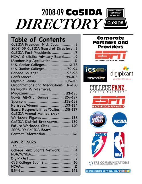 08 09 Cosida Directory