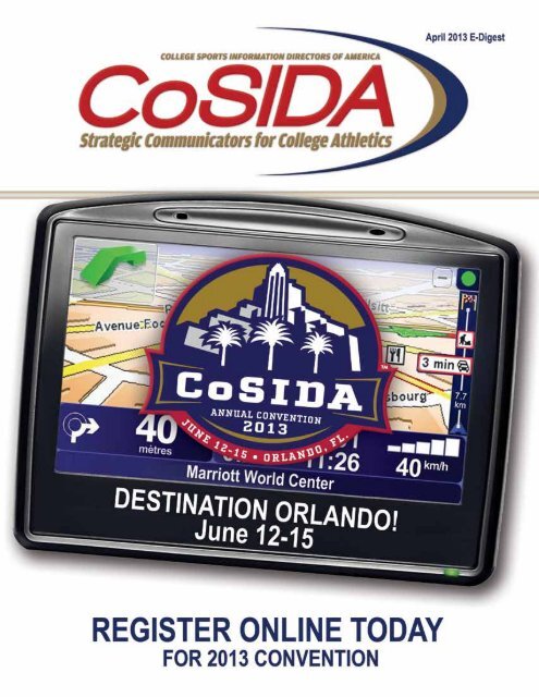 CoSIDA E-Digest April 2013 • 1